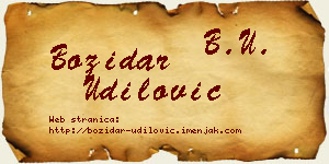 Božidar Udilović vizit kartica
